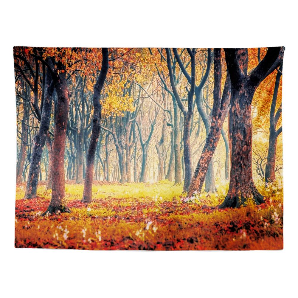 Autumn Forest Living Room Decorative Cloth Scenery Background Cloth Bedroom Tapestry Room Hanging Cloth Wall Tapestry Wall Cloth