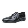 Hot Sale Leather Business Oxfords Shoes Luxury Brand Male Office Shoes Patent Leather Lace-Up Casual Shoes Men Flats