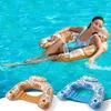 Надувное кресло-лежак для бассейна с подстаканником, эргономичным подголовником, U-образной формы для плавания