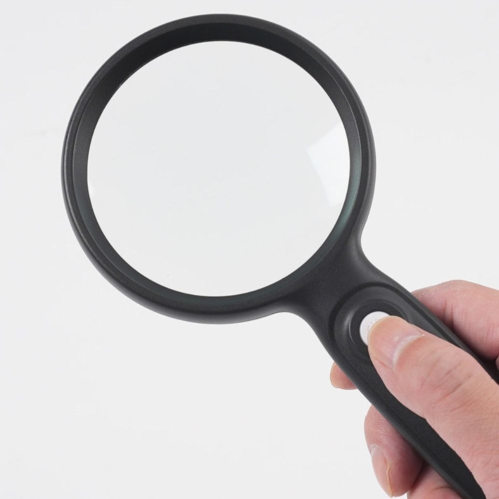 With 2 LED Light Hand Held Magnifying Glass HD Reading Magnifying Glasses Jewelry Identification