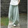 Casual Cotton Linen Loose Lantern Pants for Women Spring and Autumn New Elegant Fashion Long Plus Size Baggy Pants Solid Color Harem Trousers 1035