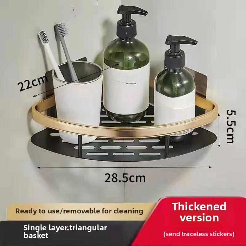 Ванная комната прямоугольная треугольная корзина присоска настенная алюминиевая душевая комната треугольная неперфорированная угловая полка для ванной