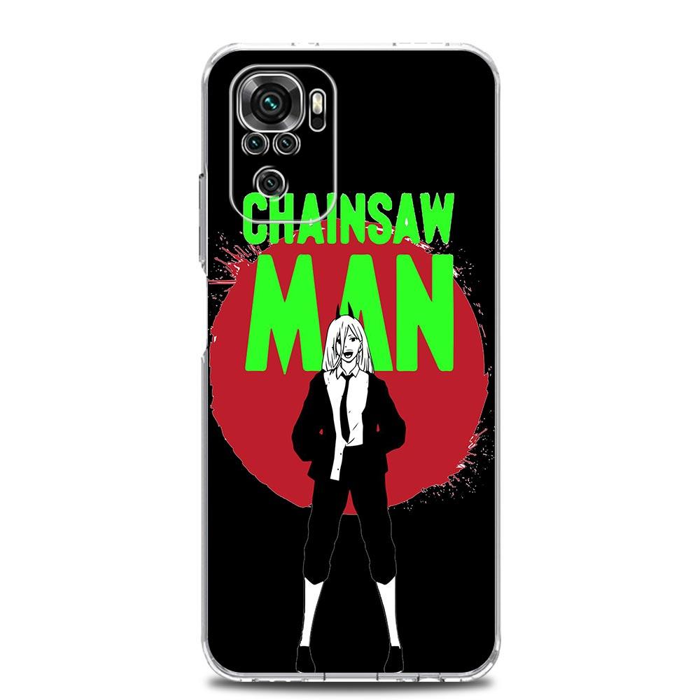 Чехол для телефона с аниме Denji Chainsaw Man Makima для Xiaomi Redmi Note 12 11 9S 9 8 10 Pro Plus 7 8T 9C 9A 8A K40, игровой прозрачный чехол