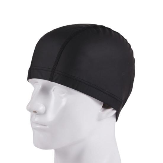 Шапочка для плавания Сверхмягкая Высокоэластичная Водонепроницаемая Однотонная Нескользящий дизайн Искусственная кожа