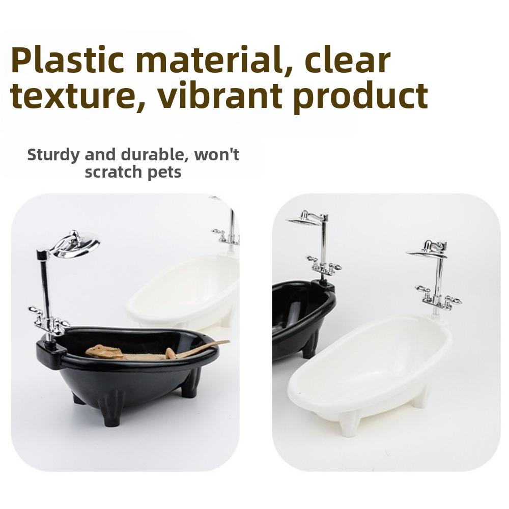 Pretend Play Dollhouse Bathtub Miniature Size Lizard Bathtub Model  for Small Pets