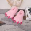 Funny Cat Paw Plush Indoor Slippers with Claws – Thick Cotton for Couples