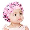 Boy Girls Band Bow Flower Printed Hair Beanie Sleep Hat Shower Cap Satin Bonnet