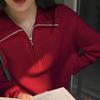 Women's Loose Knit Sweater with Zipper - New 2024 Autumn/Winter Stylish Long-Sleeve Top