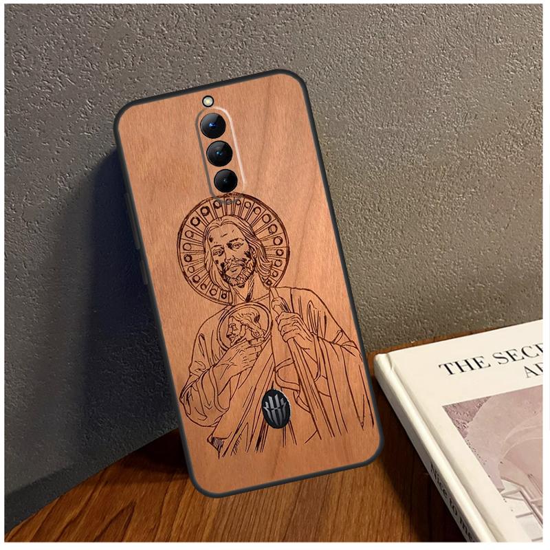 Деревянный чехол Guadalupe San Judas для Nubia Red Magic 9 Pro Plus RedMagic 8 8S Pro Plus 5G 5S 6R 6 7 6S 7S Pro