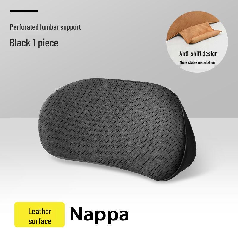 Car Lumbar Support Cushion - Slim Memory Foam Pillow for Coccyx and Waist Protection