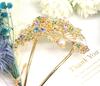 Kanzashi Hair Ornament for Japanese Formal Hair Cherry Gold [MiaoMiao] Clothing, Yukata, U-shaped, Kimono, Accessory, Pearl, Metal, Antique, Blossom,