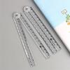 2pcs Creative Acrylic Transparent Folding Ruler Simple Scale Plastic Ruler Drawing Ruler for School Office Gadgets