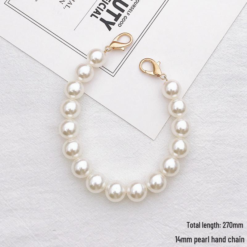 Модный женский чехол для телефона DIY с жемчужной цепочкой и подвеской из кристалла против падения