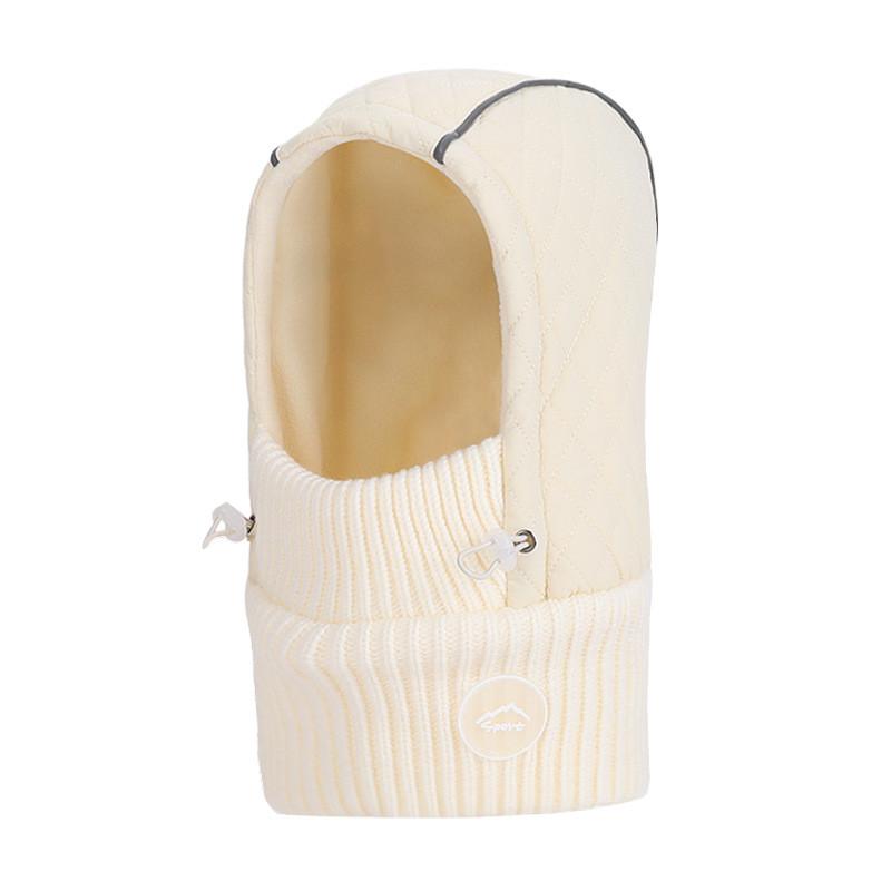 Winter Knit Hat Mask Balaclava With Fleece Lining For Outdoor Cycling And Cold Weather