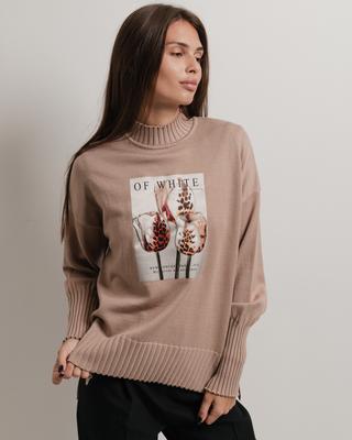 Свитер женский Of White 10005 42 бежевый