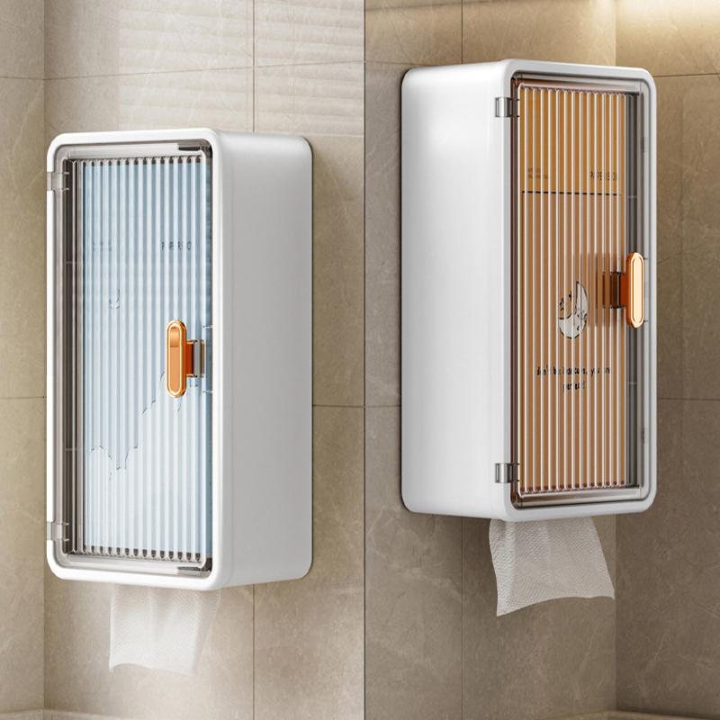 Настенная коробка для салфеток без отверстий, прозрачная стойка для ценных бумаг, высококачественная коробка для хранения, простая большая коробка для бумаги