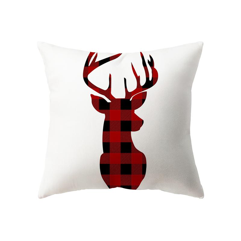 Рождественская тема Санта-Клаус с принтом, полиэстеровый чехол для подушки, домашняя гостиная, украшение для дивана, подушка, наволочка