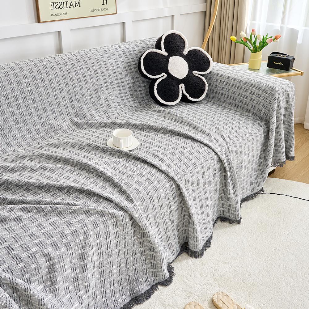 Couch Cover Sheet Blanket, Oversized Reversible Covers For 3-4 Cushion High Backed Backrest Sofa, Extra Large Furniture Decorati