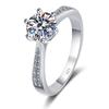 925 Sterling Silver 0.5-2ct D VVS1 Moissanite Ring Classics for Women Wedding Jewelry Engagement Imitation Diamond Fashion Gifts