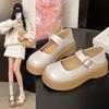 Platform Mary Jane Small Leather Shoes Women's Autumn 2025 New Japanese Jk Round Head with Skirt French Retro Single Shoes