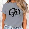 (Premium T-shirt)New Protect The Ocean Go T Shirt Protect The Ocean Go Print T-Shirt Female Summer Casual O-Neck Lady Female top