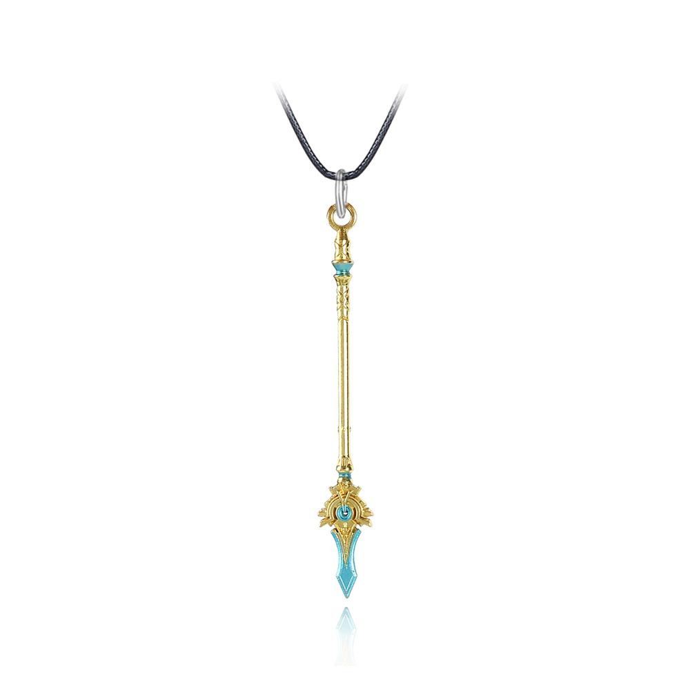 Genshin Impact Оружие Ожерелье Волчье Надгробие Колье Ожерелья Меч Кулон Цепи Из Бисера Ожерелье для Женщин Мужчин Ювелирные Изделия Подарок