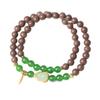 Guiyuan He Xiang Jade Gourd Bracelet: 0.6 Double Circle, Unisex Style, Chinese Herbal Medicine Beads, Buddhist Wenwan Hand String.