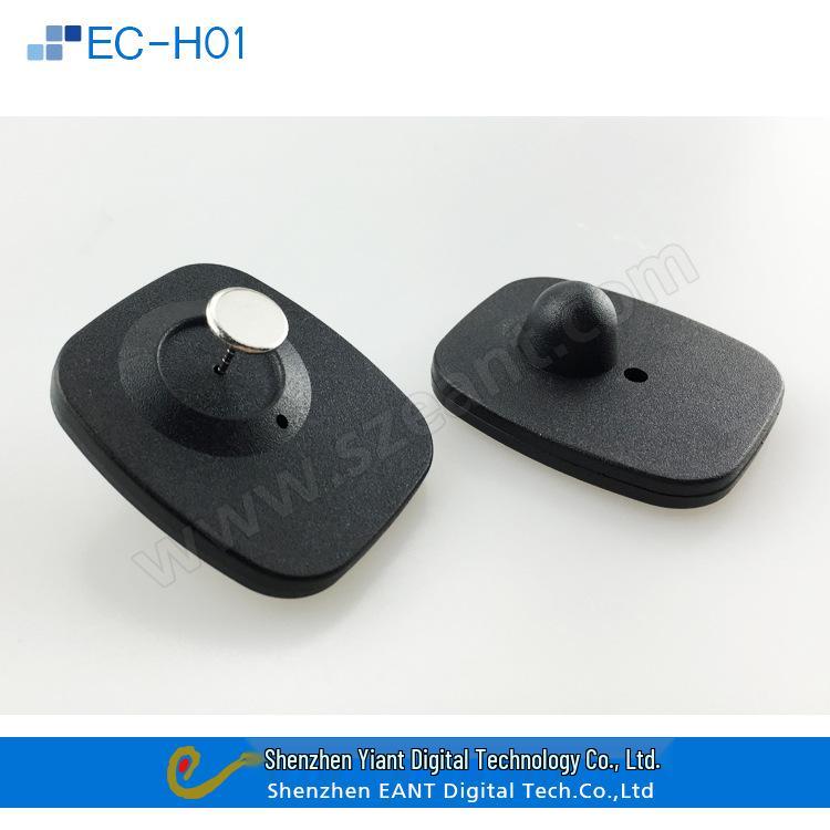8.2MHz Black Small Square Anti-theft RF Tag for Clothing Stores