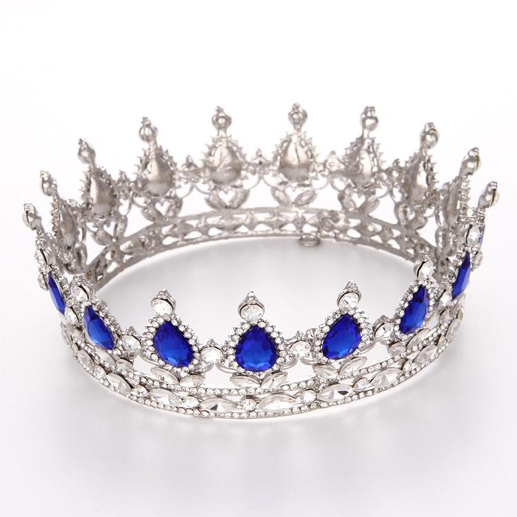 European Retro Baroque Bridal Crown Jewelry - Suitable for Weddings and 18th Birthday Gifts