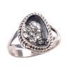 Natural Black Rutile Gemstone 925 Solid Sterling Silver Jewelry Ring Size 6 R4B29