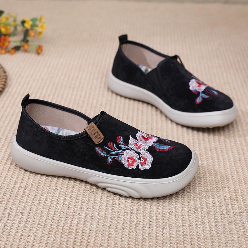 ****** and Autumn New Old ******* Cloth Shoes Women's Comfortable Middle and Old Shoes Casual S**t Sole One Pedal Mother Single Shoes