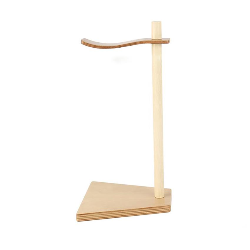 Wood Headphone Stand Headset Holder Earphone Stand Hanger with Wood Supporting Bar, Solid Base for All Headphones Size