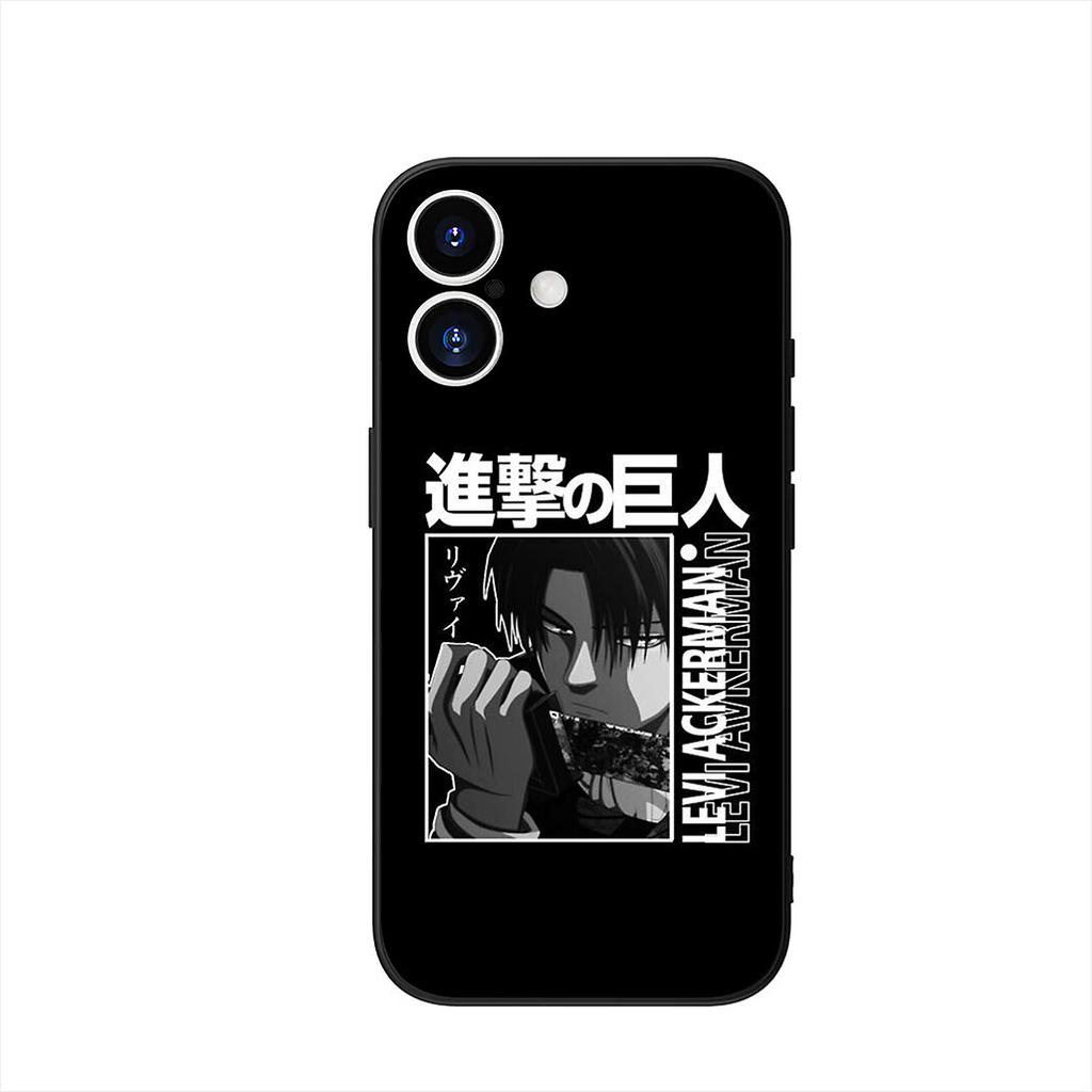 Чехол для телефона Attack on titan Эрен Йегер Леви для Apple iPhone 16 15 14 Plus 13 12 Mini 17 Pro Max + 16E Air 16+ ProMax