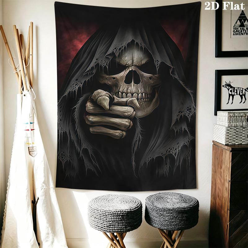 Dark Reaper Tapestry Mystic Guardian Tapestry Background Cloth Fashion Print Wall Covering Decoration Background Wall Hanging Cloth Christmas Gift