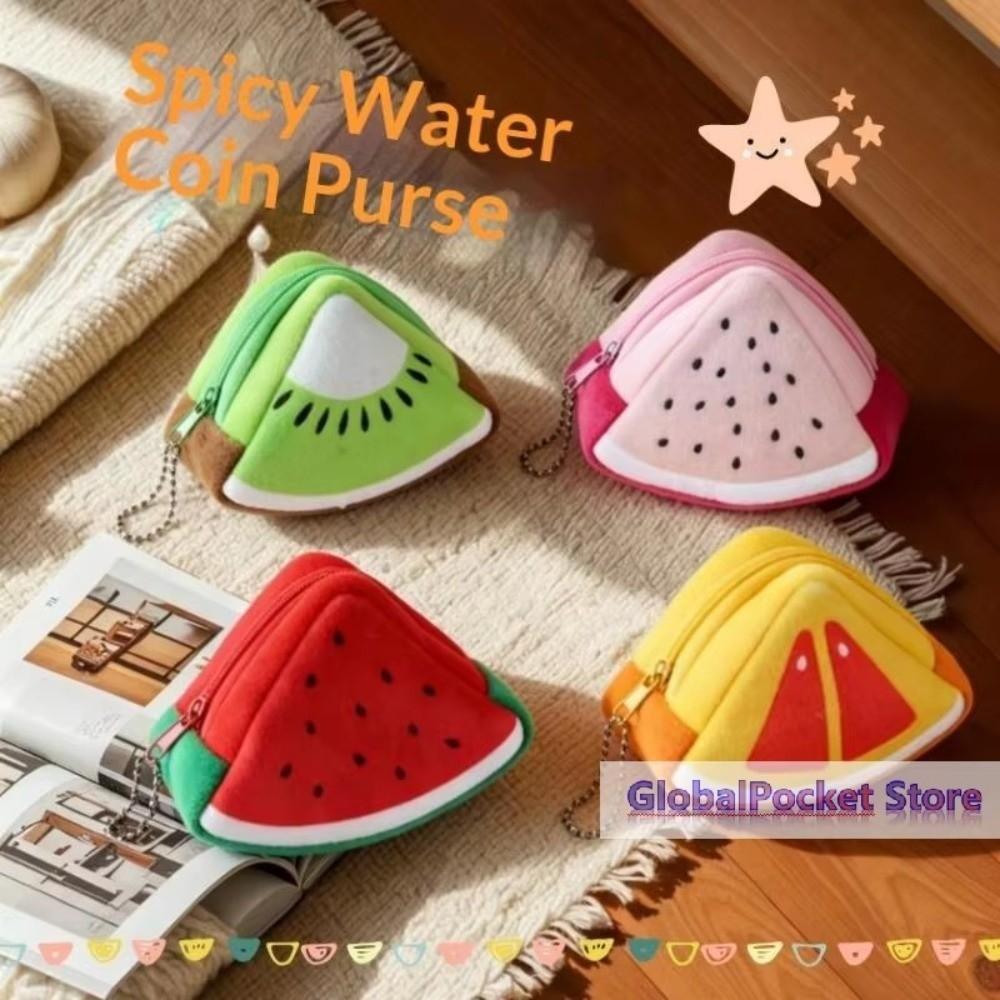 Soft Plush Earphone Bag Zipper Pouch Mini Purse Storage Bag Plush Coin Purse Daily Use