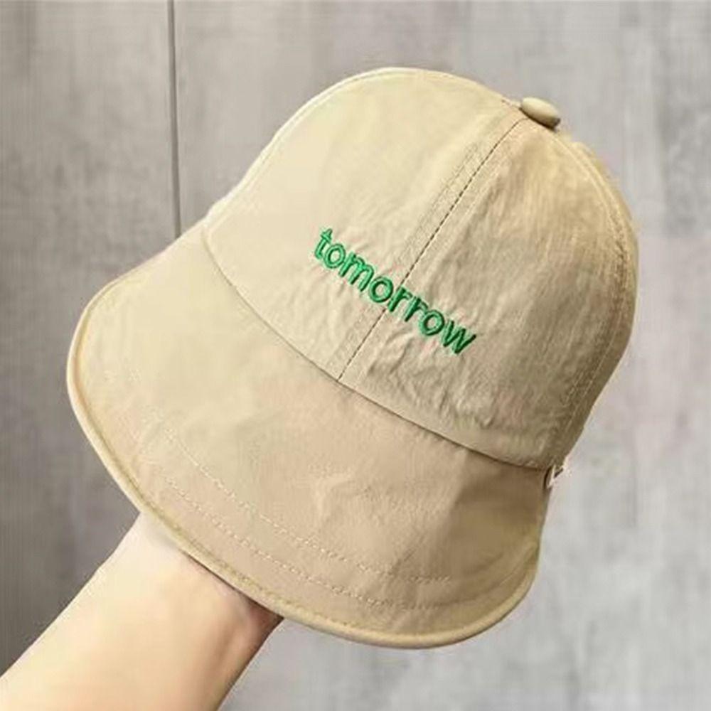 Wide Brim Baby Bucket Hat Cotton Beach Cap Fashion Peaked Cap  Baby