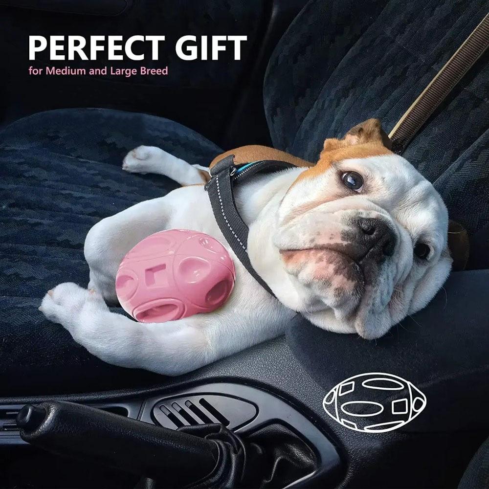 TPR Собака пищащая игрушка в форме мяча для регби игрушка для скрежета зубов у собак средних и крупных пород