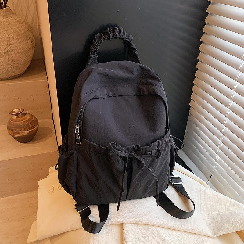 Модная сумка через плечо с бантом, складной рюкзак из нейлоновой ткани, повседневный и универсальный