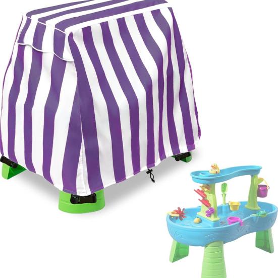 Water Table Cover with Adjustable Drawstring Waterproof UV-Resistant Easy Installation Outdoor Water Table Protective Cover