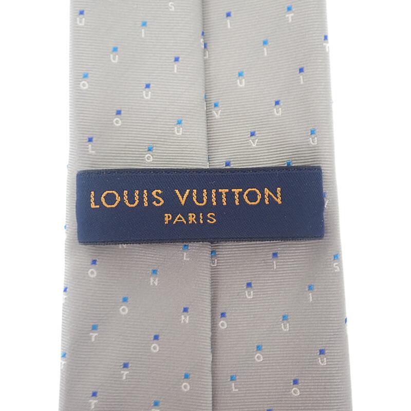 Louis Vuitton M77847 галстук серый шелковый мужской
