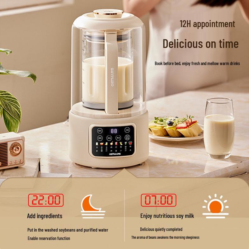 OSTMARS Silent Soy Milk & Food Processor: No-Cook, No-Filter, Residue-Free, Fully Automatic, Wall-Breaking Multifunctional Machine.