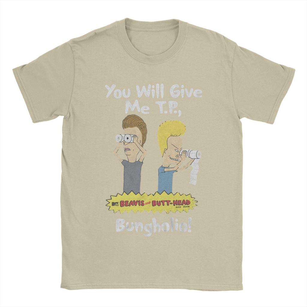 Vintage Beavis and Butthead TShirt for Men Crew Neck Cotton T Shirt  Short Sleeve Tees New Arrival Clothing