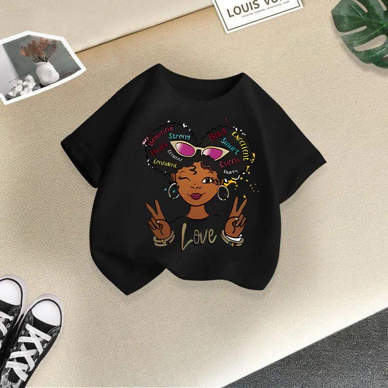 Детская футболка Футболка для ребенка 2-13 лет Крутая девочка с принтом Детская 100% хлопок Одежда Футболка Топы Футболка