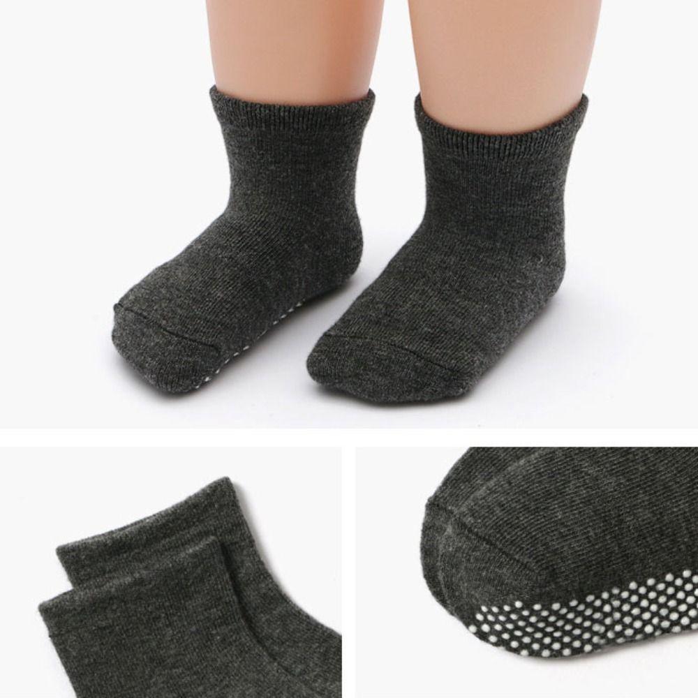 6Pairs Non-slip Baby Cotton Socks Dispensing Infant Socks Soft Toddle Short Tube Socks Newborn