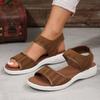 2025 New Summer Foreign Trade Women's Shoes Large Size Thick Sole with Sandals Casual Fashion Flying Woven Sandals