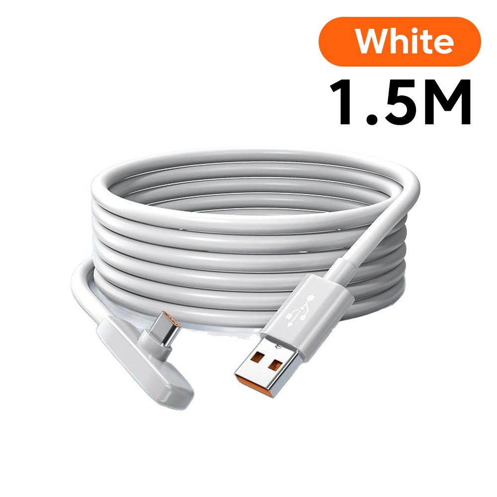 100W USB to Type C Fast Charging 90° Elbow Data Cable PD USB C Super Charging Game Cable for Samsung S23 S22 Huawei POCO Realme