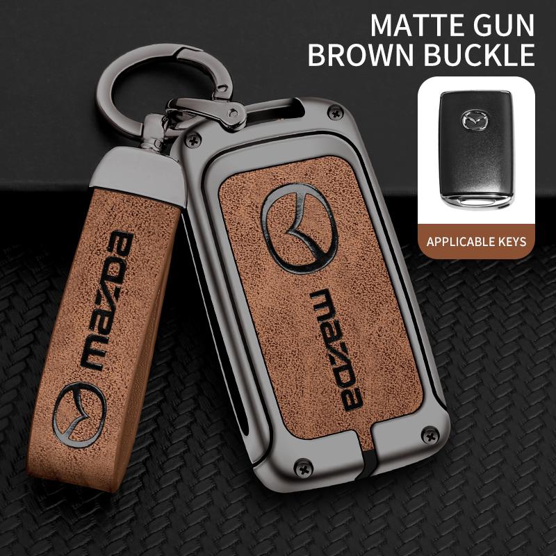 Zinc Alloy Car Key Holder for Mazda Axela Atenza 3 2 6 CX3 CX5 CX30 CX8 CX9 MX5 RX7 RX8 SKYACTIV Remote Protector Car Key Cover