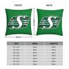 Saskatchewan Roughriders Square Pillowcase Polyester Linen Velvet Creative Zip Decor Pillow Case Room Cushion Cover 45x45