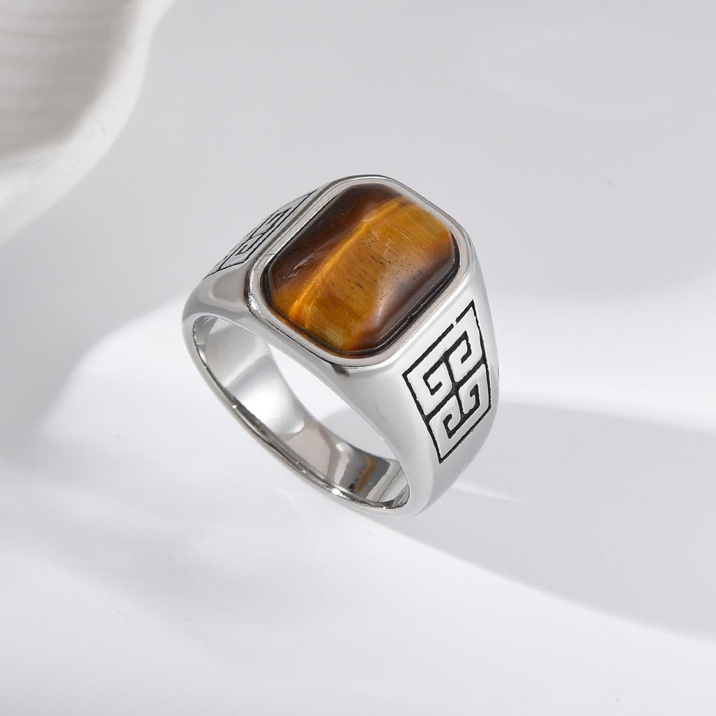 A3485 Мужские высококачественные кольца для часов из нержавеющей стали 316L с ониксом, классический трендовый ювелирный продукт