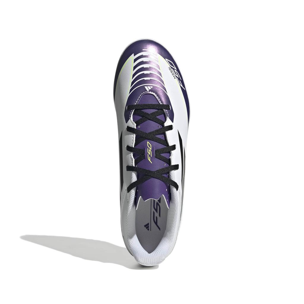 Adidas Futsal Shoes F50 Club Messi TF NLI68 Footwear Purple Size Cm White/Core Black/Unity (IE9074) 27.0